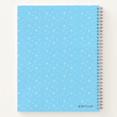 手描きの雪の結晶 ウィンター ライトブルー おとぎ話のような ノートブック (裏面)