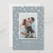 手描きの雪の結晶 ホリデー カード (正面)