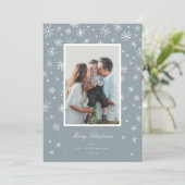 手描きの雪の結晶 ホリデー カード (スタンド正面)