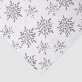 手描きの雪片の銀のグリッターの休日 薄葉紙 (詳細)