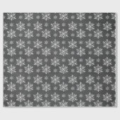 手描きの雪片の黒板の休日 ラッピングペーパー (フラット)