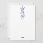 手描きの青いクリスマスパーティー招待状 シーズンカード (裏面)