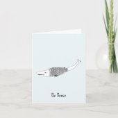 手描きの青い勇気付けられるのグリーティングカードシャーク 招待状 (正面)