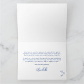 手描きの青い幻想的なブライダルシャワー サンキューカード (内部)