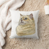 手描きの面白いふわふわラグドール猫 クッション (ブランケット)