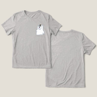 手描きの面白いシロクマ トライブレンドTシャツ