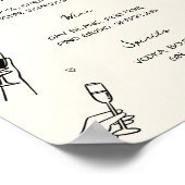 手描きの風変わりなウェディング シン シン バー ポスター (角)