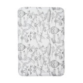 手描きの飛行機 航空 パイロット エイブレーター 楽しい バスマット (正面縦)