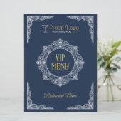 手描きの高級感あるVIPメニュー メニュー (スタンド正面)