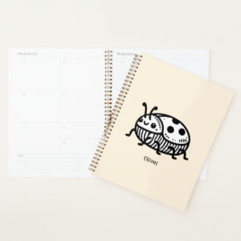 手描きの魅力的なカブトムシのイラスト プランナー手帳