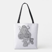 手描きの魔法のきのこの落書き2 トートバッグ (裏面)