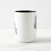 手描きの魔法のきのこの落書き マグカップ (中央)