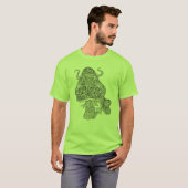 手描きの魔法のきのこの落書き Tシャツ (正面フル)
