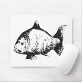 手描きの魚 マウスパッド (マウス)