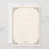 手描きの鳥の招待状 招待状 (裏面)