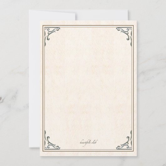 手描きの鳥の招待状 招待状 (裏面)