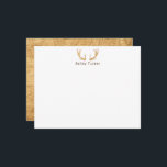 手描きの鹿の角 狩猟 ハンター オーダーメイド名 ノートカード<br><div class="desc">このデザインは、木製の鹿の角をフィーチャーし、下に名前/テキストを入れるスペースがあります。カスタマイズボタンをクリックして、デザイン要素を調整したり、テキストをさらに変更したい場合はどうぞ！ このデザインのバリエーション、追加の色、関連製品は、zazzle.com/store/doodleluluでご覧いただけます。 このデザインを特定の製品に適用して、独自のマッチングアイテムを作成する必要がある場合は、お問い合わせください！ DoodleLulu by 2 june bugsのデザインをご覧いただき、誠にありがとうございます！</div>