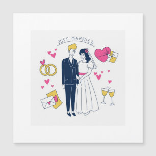 手描きの「新婚おめでとう」カップル ウェディング記念品