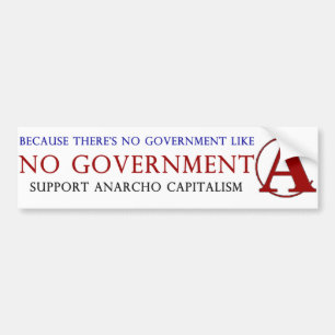 手描きのAnarcho Captalist -資本主義 + 無秩序 バンパーステッカー