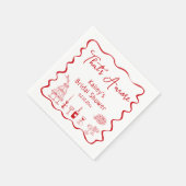 手描きのThat's Amore ブライダルシャワー スタンダードカクテルナプキン (角)