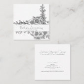 手描きひまわり名刺 スクエア名刺 (正面/裏面)