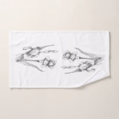 手描きアイリスオリジナル素晴らし植物芸術 ハンドタオル (ハンドタオル)