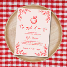 手描きアップルの目の秋赤ちゃんシャワー