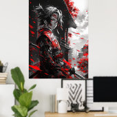 手描きアニメデーモミニマルン層ポスター ポスター (ホームオフィス)