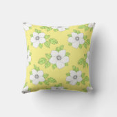 手描きアネモネ花柄 クッション (裏面)