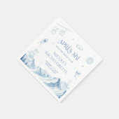 手描きアフターアキ スノーウィンター ブライズゲートパーティー スタンダードカクテルナプキン (角)