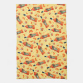 手描きアペロルSpritzカクテルアワー茶タオル キッチンタオル (縦)