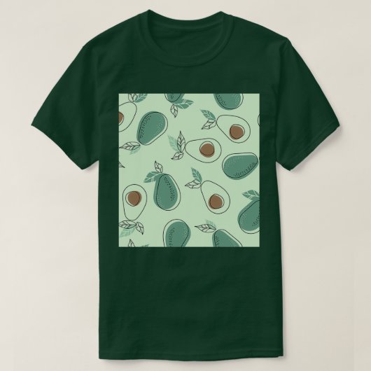 手描きアボカド Tシャツ (デザイン正面)