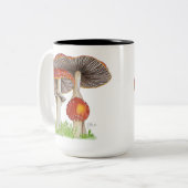 手描きアマニタムスカリア ツートーンマグカップ (正面左)