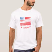 手描きアメリカ国旗 – ファミリー懇親会 Tシャツ (正面)