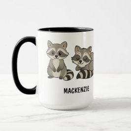 手描きアライグマ オーダーメイド かわいい マグカップ