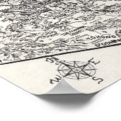 手描きアリゾナの地図 |ポスター ポスター (角)