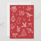 手描きアーチフォトクリスマスカード シーズンカード (裏面)