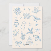 手描きアーチフォトクリスマスカード シーズンカード (裏面)