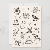 手描きアーチフォトクリスマスカード シーズンカード (裏面)