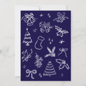 手描きアーチフォトクリスマスカード シーズンカード (裏面)