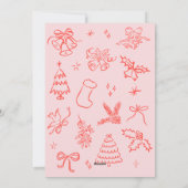 手描きアーチフォトクリスマスカード シーズンカード (裏面)