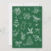 手描きアーチフォトクリスマスカード シーズンカード (裏面)