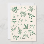 手描きアーチフォトクリスマスカード シーズンカード (裏面)