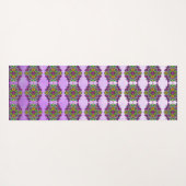 手描きアートドラゴンフライマンダラパープルカラフル ヨガマット (裏面(横))