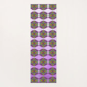 手描きアートドラゴンフライマンダラパープルカラフル ヨガマット (裏面)