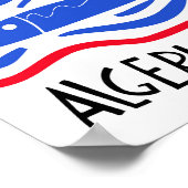 手描きイタリアの様式化された地図。旅行イラストレット ポスター (角)