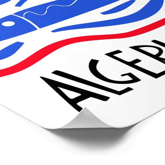 手描きイタリアの様式化された地図。旅行イラストレット ポスター (角)