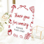 手描きイタリアンお礼来のサイン 台座サイン