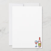 手描きイタリアンシーフードワイン50誕生日 招待状 (裏面)