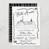 手描きイタリアンピザ ワインディナーパーティー 招待状 (正面/裏面)